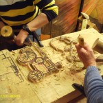 working on carving heritage images – vintage rally