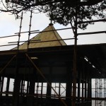 Pagoda with scaffolding work in progress DSC00230